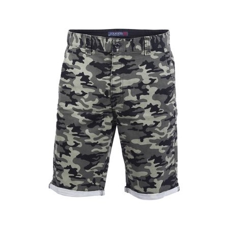 Daxxis - Short Drill Slim Militar Camuflaje - Verde y Negro